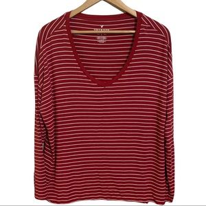 Soft & Sexy Maroon Long Sleeved Tee L